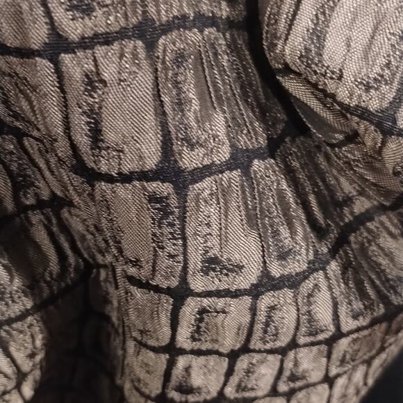 Signe Paris VINTAGE Textured Bronze Metallic Crepey Bootcut Pants 8 - Picture 11 of 11